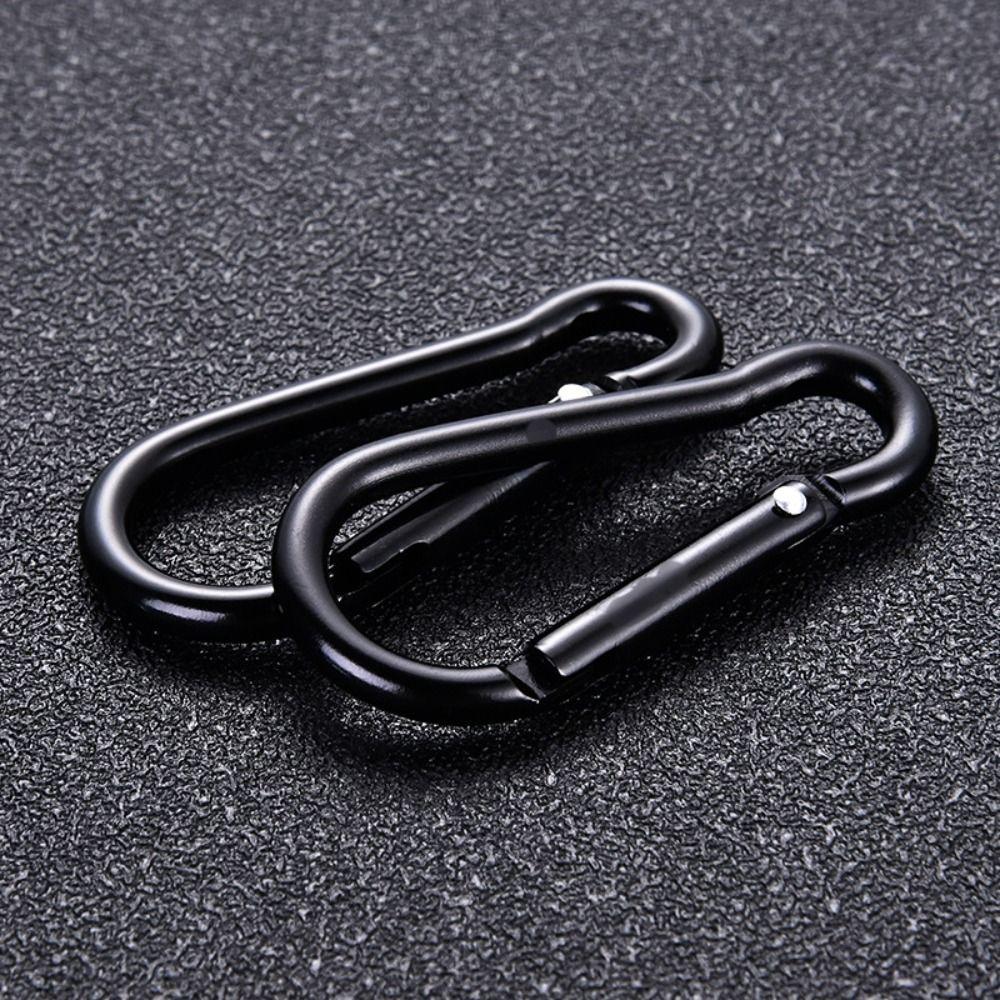 5pcs 3.6*46mm Spring Snap Clip Aluminium Alloy Water Bottle Hooks Climbing Keychain Outdoor Tool