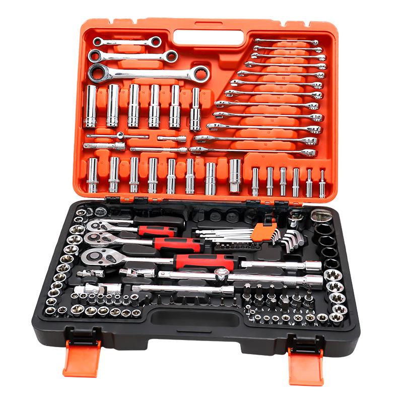 Комплект для ремонта автомобиля Xiaofei: Набор гаечных ключей с храповым механизмом, отверток и головок для технического обслуживания автомобиля