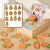 Wooden Feeding Carrots Rabbits Game Children Puzzle Toys For Fine Motor Training And Shape Recognition