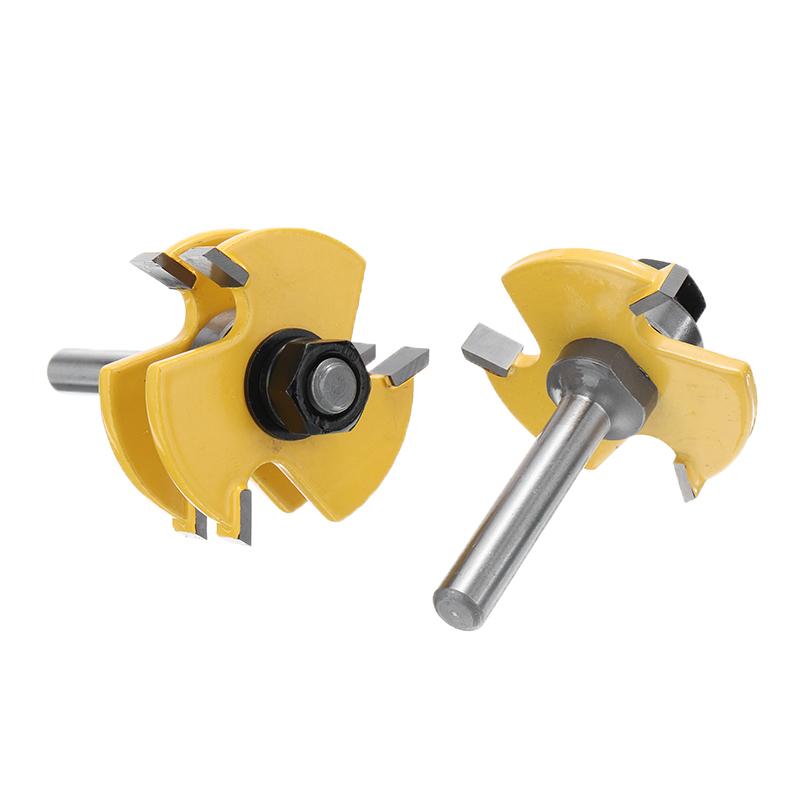 2 шт. новый набор фрез с язычком и пазом, хвостовик 8 мм, Т-образный 3-зубый полезный резак