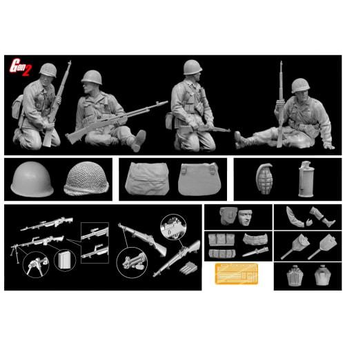 Platz Dragon 1/35 WWII Американские танкисты, 4 фигурки, Gen2, 1944-45, Набор пластиковых моделей, DR6378 (Персонал)