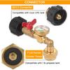 Brass Propane Refill Adapter For 1 Lb Tanks With Guage Convert 20 Lbs LPG Tank To 1Lb Propane Cylinder