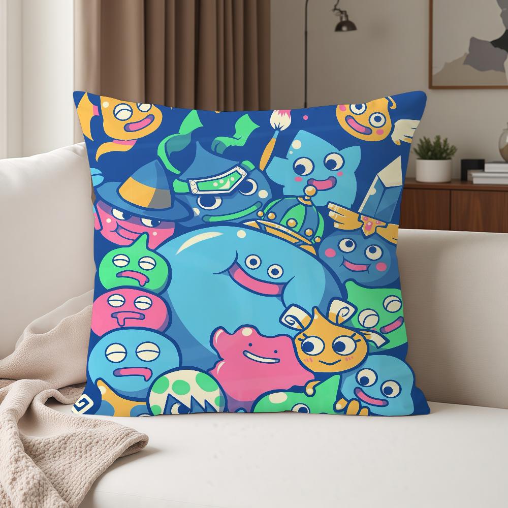 Cartoon Slime Ddragon Quest Children Pillow Case Suitable For Bedrooms Living Rooms Cars Home Decoration