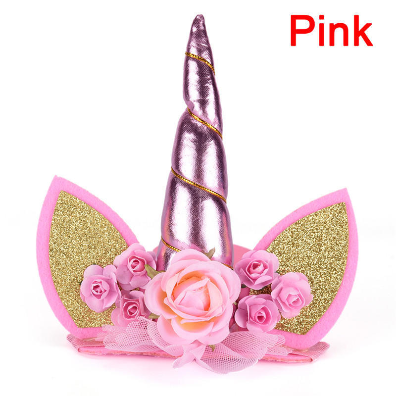 1 шт. Блестящая повязка на голову с рогом единорога для детей, аксессуары для волос на вечеринку с единорогами, декоративные