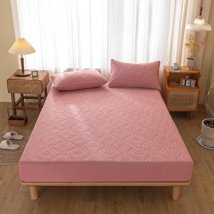 Хороший водонепроницаемый стеганый наматрасник размера King Queen, воздухопроницаемый чехол для кровати с защитой от клещей, не включая наволочку