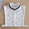 Elegant Lace Collars For Women Shirt Fake False Collar With Beads White Detachable Collar For Women Half Shirt Col Nep Kraagie