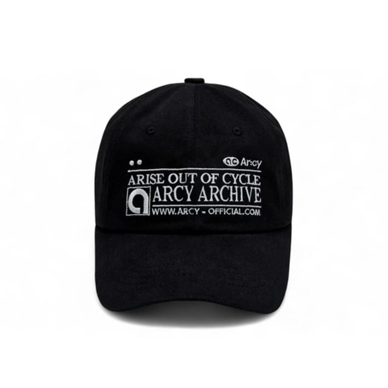 Ar:cy ARCHIVE BALL CAP [BLACK]