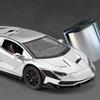 1/24 Lamborghini LP770-4 Alloy Electroplated Sports Car Model Diecasts Metal Racing Super Car Vehicles Model Sound Light Kids Toy Gift