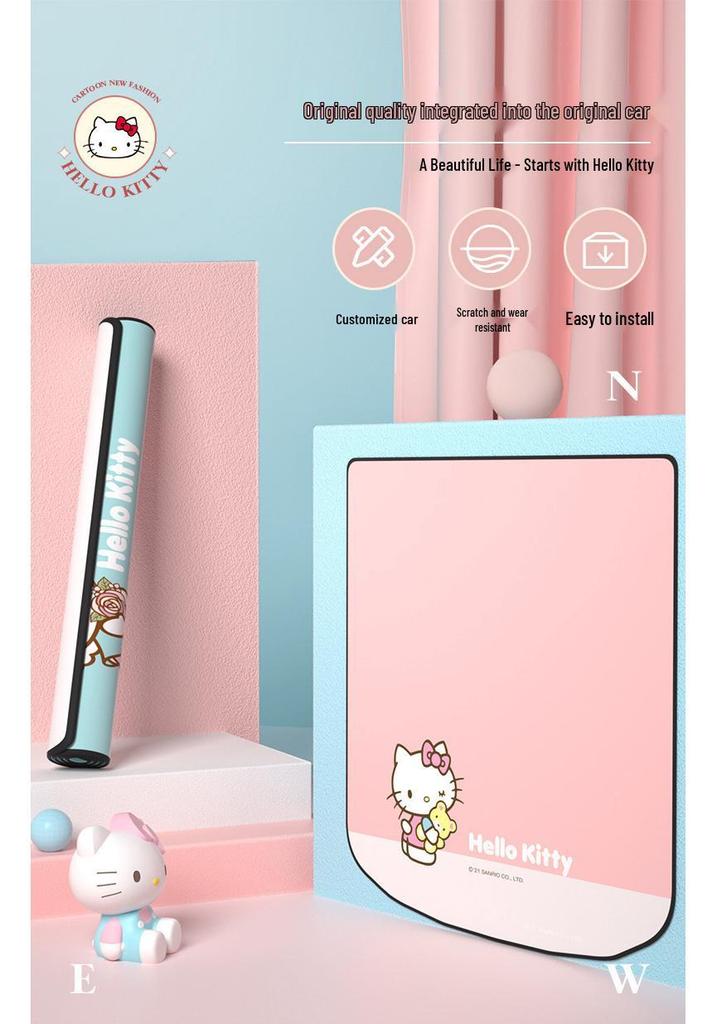 Hello Kitty Cartoon Trunk Mat for Mercedes-Benz & BMW - Waterproof & Cute Car Accessory