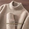 Pierre Cardin Men's Thickened Pure Wool Turtleneck Sweater