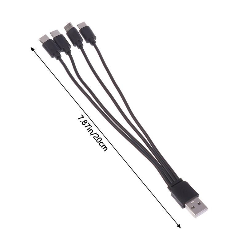 20 см 4 в 1 USB C зарядный кабель 4 порта USB разветвитель зарядный кабель разъем типа C для мобильных телефонов смартфонов планшетов
