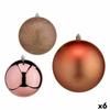Set of Christmas Balls Copper Plastic 12 X 13 X 12 Cm (6 Units)
