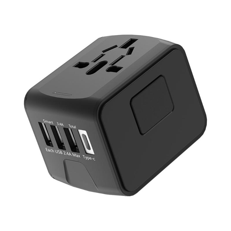 Power Adapter World Wide All In Adapter 3 USB Type Plug Wall