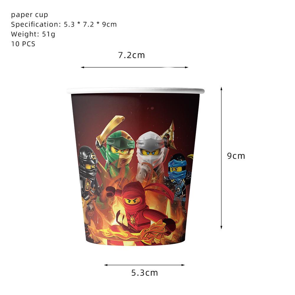 Набор тарелок и стаканов для детской вечеринки в стиле Ниндзяго