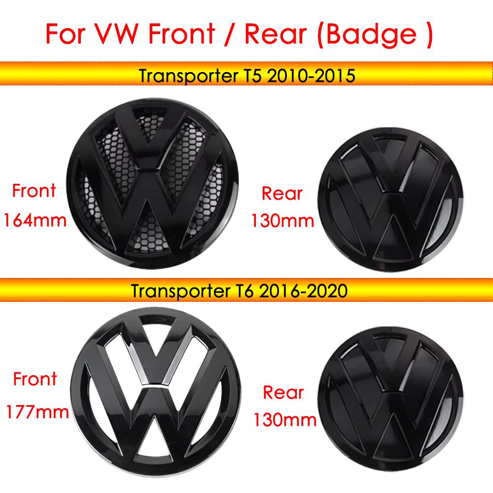 2pc For VolkswagenT5 T6 Car Hood Front Grill Emblem Tail Trunk Logo Cover Decoration For VW Transporter T5 T6 2010-2020 sportvan zd6