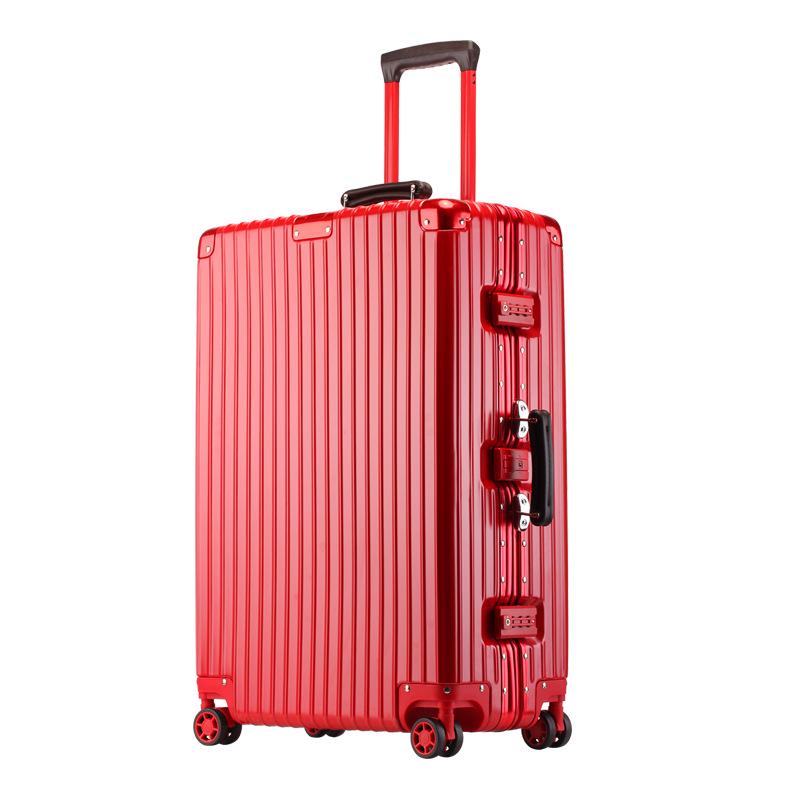 Retro Aluminum Frame Trolley Suitcase with Universal Wheels - Available In 20", 24", 26", 28" for Men and Women