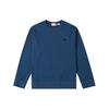 Solid Logo Round Neck Outdoor Casual Loose Sweatshirt Men Sweatshirt Dark-Blue A276N-288
