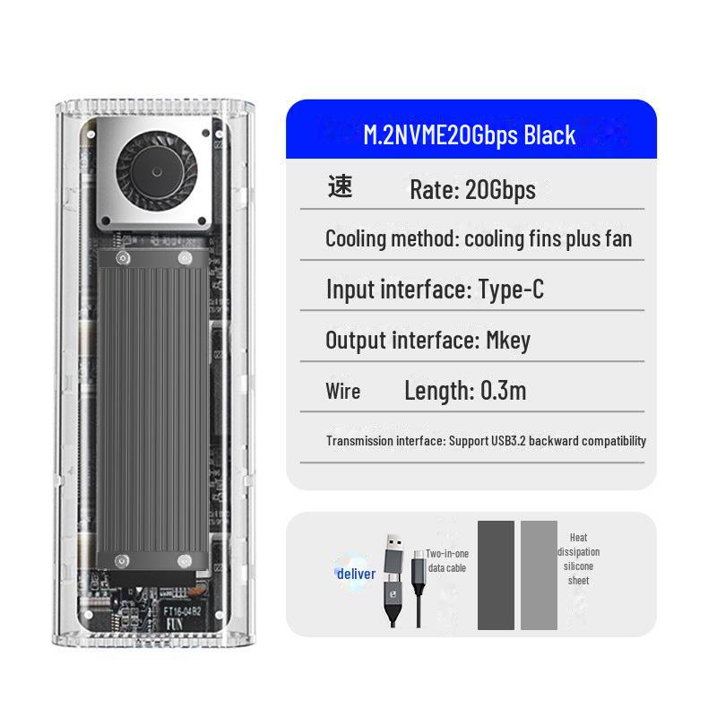 Orico USB4 M.2 NVMe Внешний корпус для SSD с совместимостью Thunderbolt 4/3 и охлаждением вентилятором