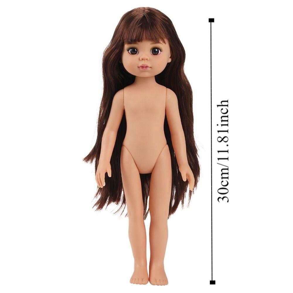 Кукла BJD для девочек, 30 см, карие глаза, гуманоидная кукла, нюд, кукла-реборн, игрушка, детские игрушки