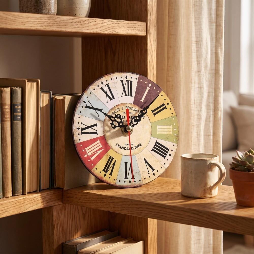Quartz Movement Round Wall Clock 12 Inch Home Office Clock Retro Wall Clock Kitchen