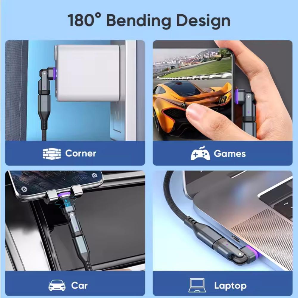 16-контактный PD 240 Вт Магнитный USB C Адаптер OTG Type C Male на Type C Micro IOS Female Конвертер данных Для Macbook Samsung iPhone Xiaom
