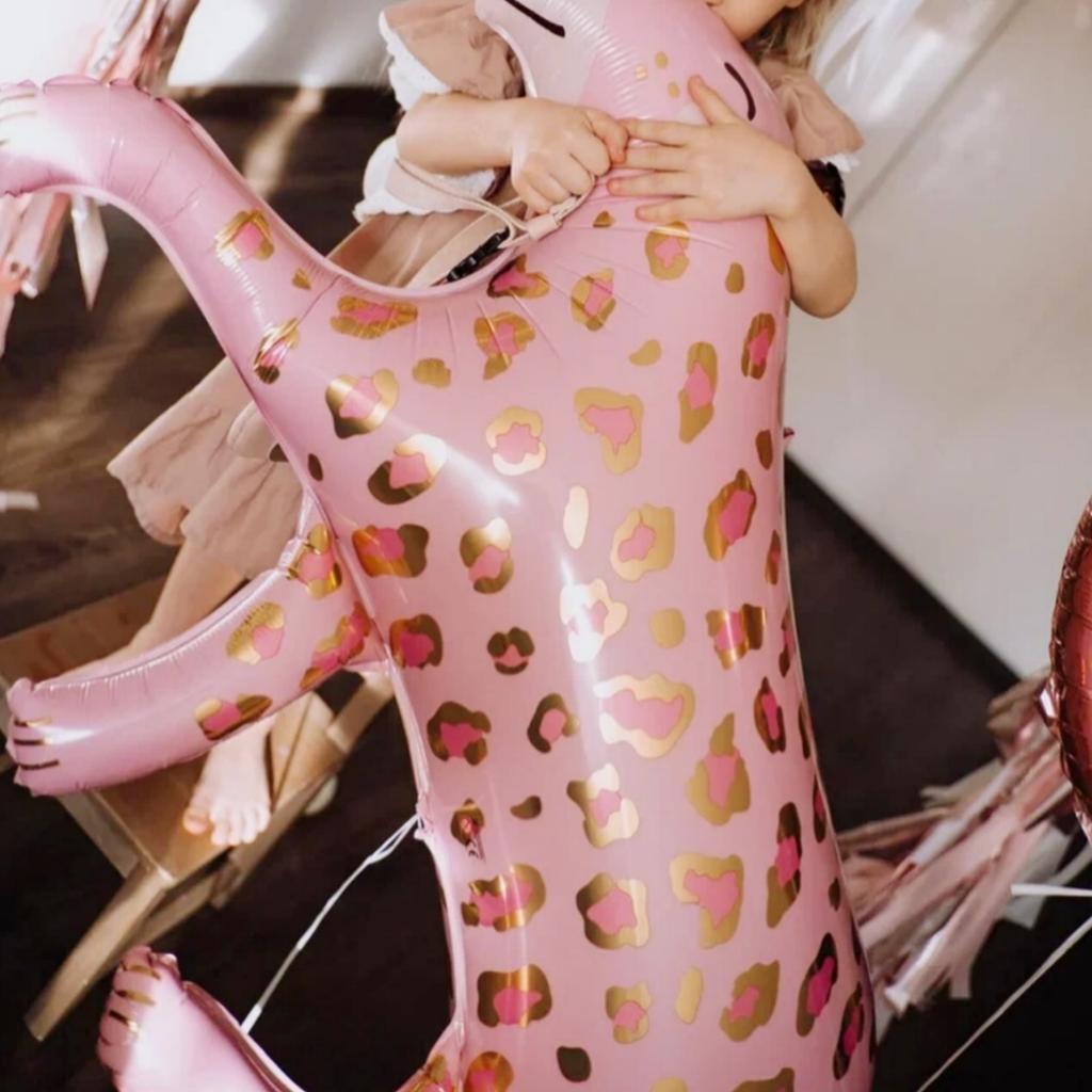 24pcs/Set Pink Leopard Balloons Tropical Hawaiian 32inch Number Foil Helium Globos Baby Shower Birthday Party Decorations