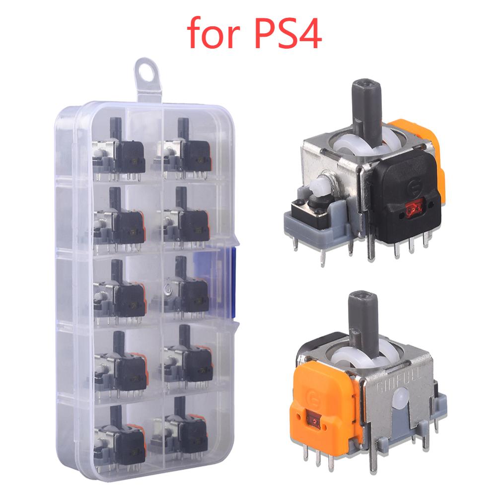 10Pcs No Drifting Thumbsticks Module Repair Parts High Precision Game Machine Hand Adjustable for PS4/PS5 for switch/XBox