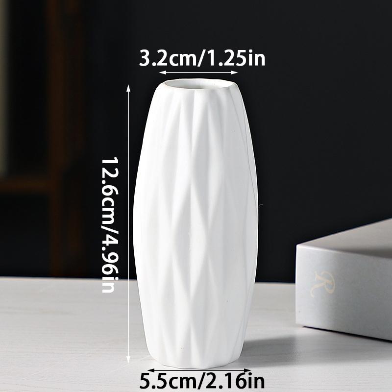 Белая мини-керамическая ваза, простая скандинавская ваза для цветов, домашняя ваза для гостиной, украшение для стола, свадебная вечеринка