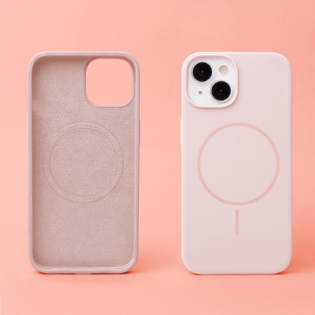 Nakładka Silicone Thin Mag Do Iphone 14 Pro 6,1" Jasnoróżowa