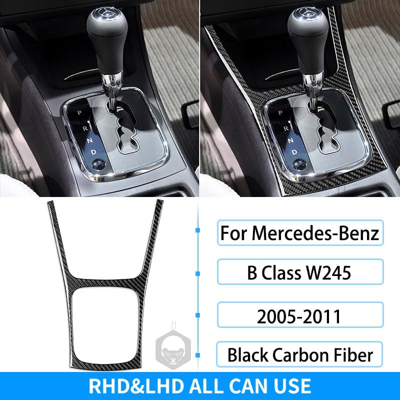 For Mercedes Benz B-Class W245 2005-2011 Carbon Fiber Cover Shifting Panel Car Interior Gear Trim Sticker Decoration Accessories
