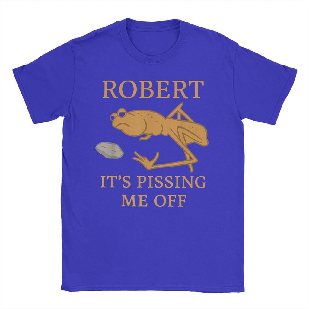 Футболки Robert Pissing Me Off для мужчин и женщин Маркус Червяк Потрясающие хлопковые футболки с круглым вырезом с коротким рукавом 6XL Одежда