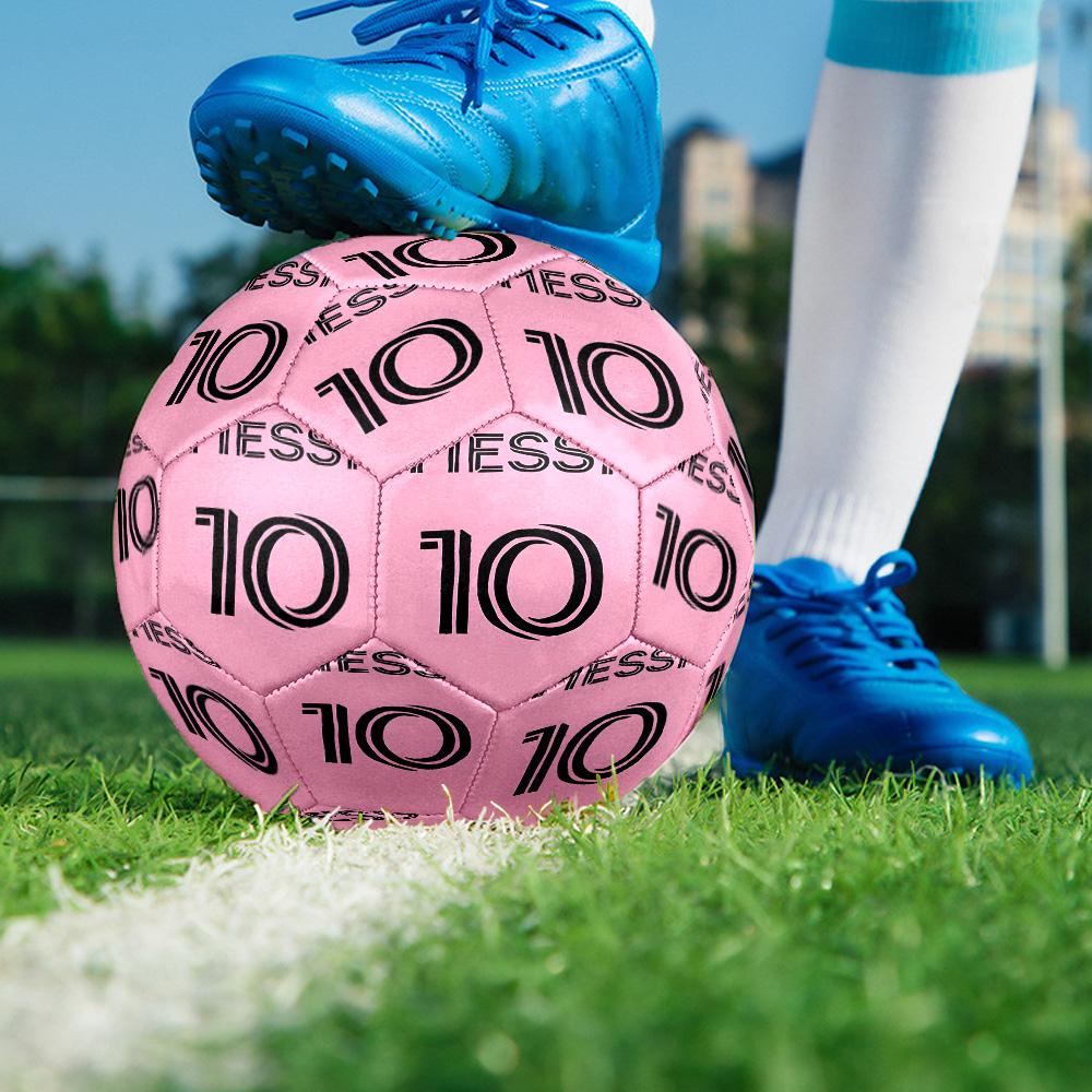 Messi's Pink Size 5 Soccer Balls, High-Quality, Anti-Slip, Protective Football, a Unique Gift Suitable for Birthdays, Christmas
