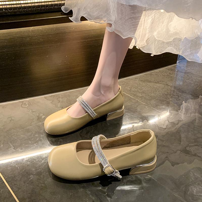 Мода корейская обувь женская обувь оксфорды с коротким носком женские 2024 платье летние кожаные новые удобные туфли Мэри Джейн на плоской подошве женские дерб