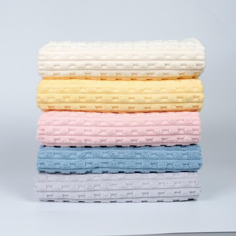 Бамбуковое бархатное коралловое флисовое банное полотенце – Супермягкое и впитывающее для взрослых