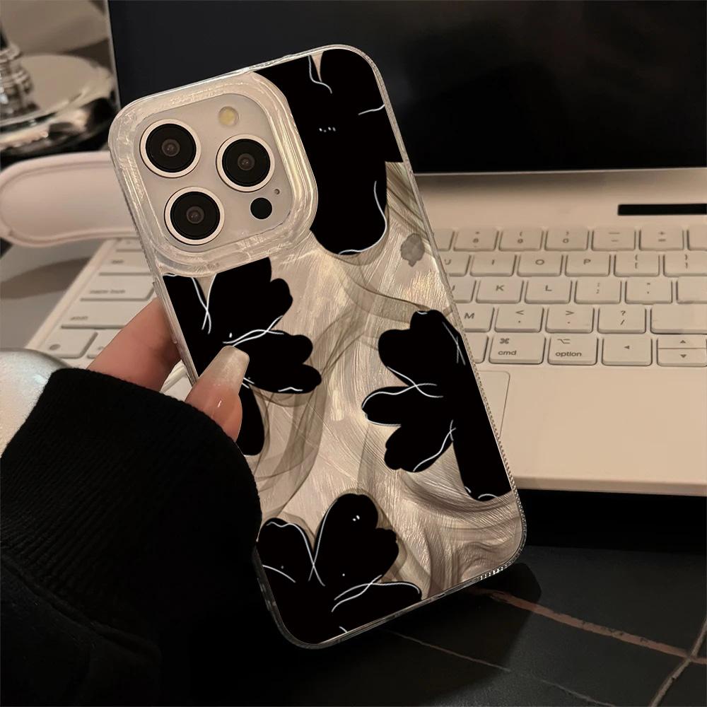 16E Rose ral окрашенный чехол для iPhone 15 14 13 12 11 Pro Max X XR XS 7 8 16 Plus мягкий чехол