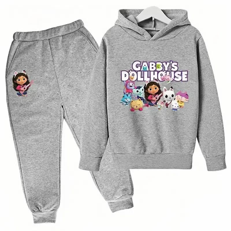 2025 Hoodie Toddler Girls Gabby Dollhouse Clothes Hoodies Pants 2Pcs Sets Cute Children Costume Kids Tracksuits Kids Gabby Cats
