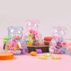12pcs Clear Bear Shape Plastic Containers Small Gift Box Bridal Jewelry Candy Storage Box Adorable Cases Baby Shower Deccor