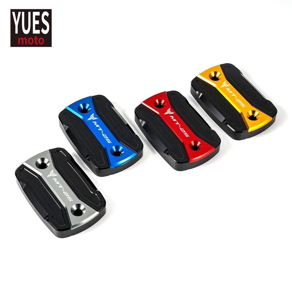 Мотоциклетные аксессуары для YAMAHA MT 25 2015- CNC Высококачественная крышка бачка тормозной жидкости заднего и переднего тормоза, крышка цилиндра