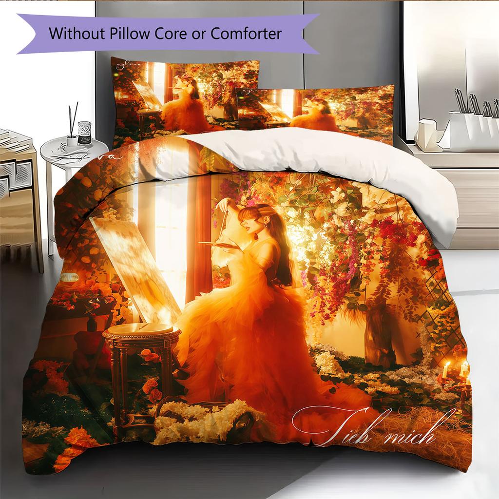 AYLIVA poster Bedding Quilt Set Quilt Cover Pillowcase Home Decoration Birthday Gift (1 * duvet cover + 2 * pillowcase, without core)