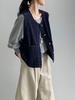 Early Autumn Retro Minimalist Pocket Denim Vest for Women - Loose-Fit, Versatile Layering Jacket.
