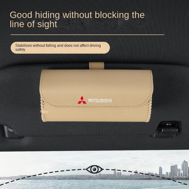 Автомобильный футляр для очков автомобильный органайзер держатель для солнцезащитных очков Для Mitsubishi Outlander I200 Pajero Eclipse ASX Lancer Space Delica Ex