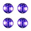 Set of 4 Dual LED Lights Up and Powered by Button Cell Batteries Magnetic for Plastic Miniature Firefly Lights, Flashes, (CR927 Compatible), Switch,