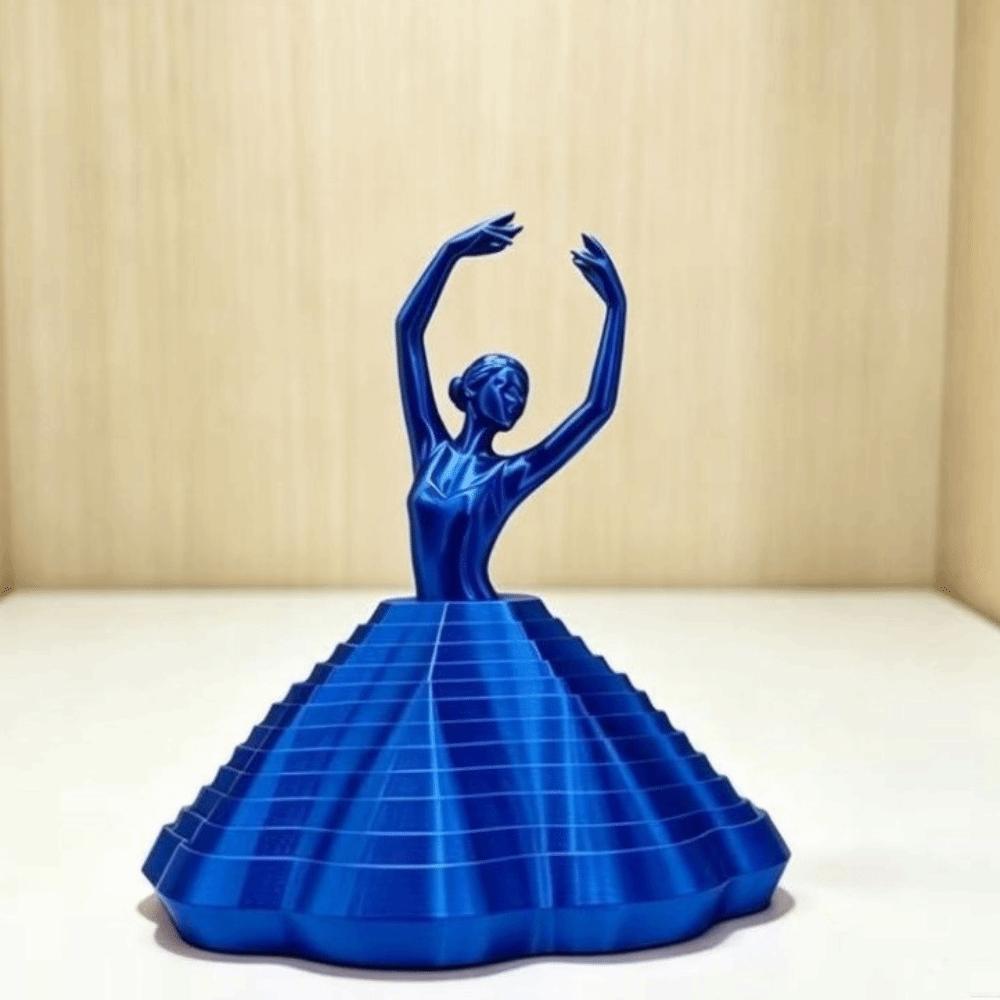 PLA Plastic Spinning Girl Statue Handicrafts Rotating Ballet Ornaments Living Room Party Decor