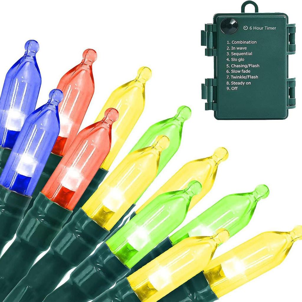 Многоцветная водонепроницаемая гирлянда Lala Bubble - Рождественская звездная штора с батарейным блоком