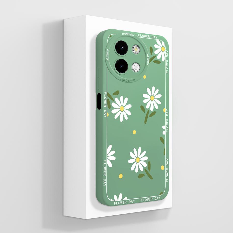 Case For Vivo Y38 Y58 T3X Y200i Y200T 5G Cute Panda Funda Soft Liquid Silicone Camera Protection Back Cover Shockproof Bumper