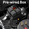 3 Way 12V Waterproof Relay Box Pre-Wired Fuse and Relay Box 3x4 Pin 40A Relay and 3 ATC/ATO Blade Fuse for Automotive Cars Truck
