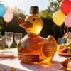 Duck Whiskey Bottle Glass Animal Decanter Fun Duck Shape Wine Bottle 100ml Capacity Artistic Decanter Decoration for Bar Home Office