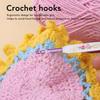 Набор из 16 крючков для вязания крючком, эргономичный набор крючков, многоцелевые крючки для вязания крючком с чехлом для ручного вязания своими руками