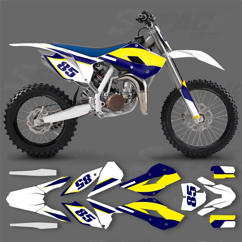 SPACE For Husqvarna TC85 2014 2015 2016 2017 Full Set Motorcycle Graphics Background Decal Stickers Kits