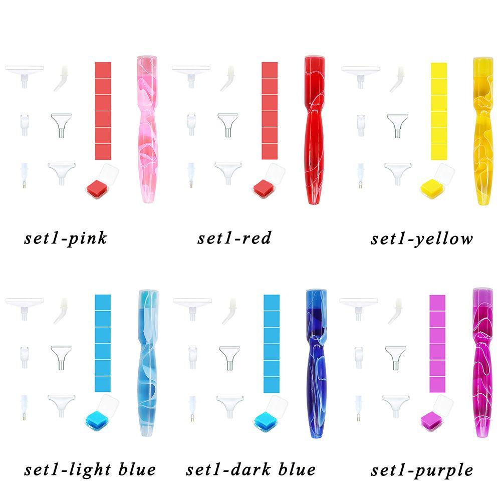 Ручка для точечной вышивки крестом, ручка для рисования алмазной мозаикой из смолы, ручка из смолы, сменные головки для ручки из сплава